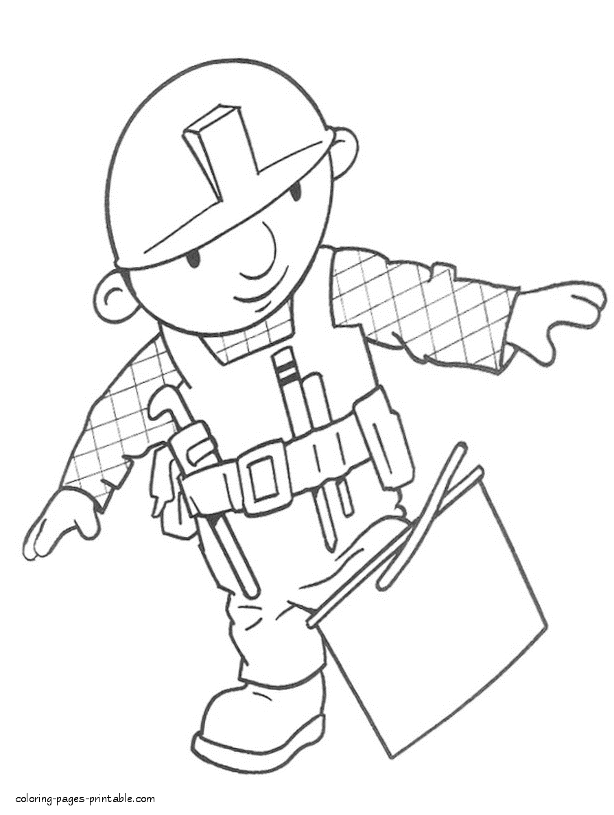 Bob The Builder Coloring Page For Children 5 Coloring Pages | Images ...