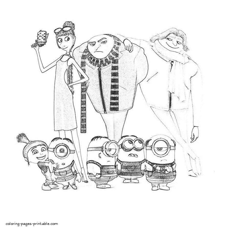 Printable Despicable me 3 coloring pages for kids