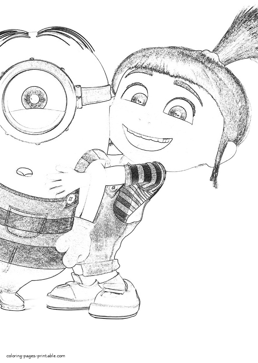 Coloring page Agnes Gru || COLORING-PAGES-PRINTABLE.COM
