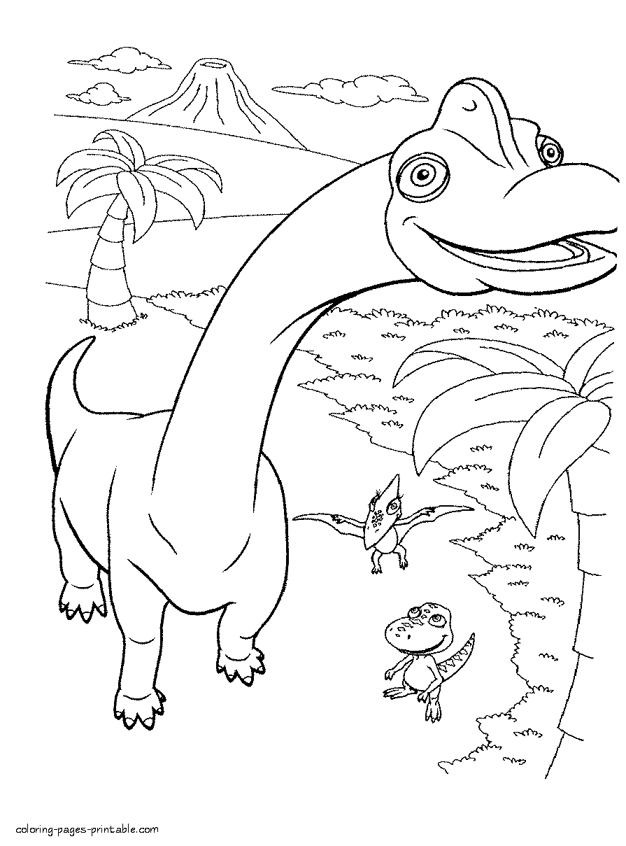 Printables Of Dinosaur Train Coloring Pages Printable Com
