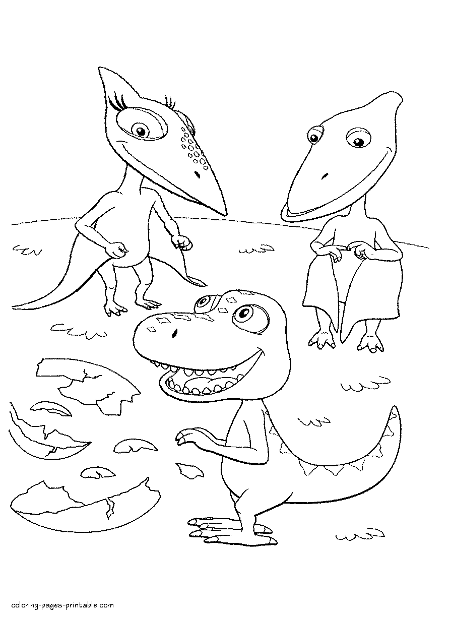 Kids Dinosaur Train coloring page free