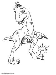 Funny dinosaur coloring page for children