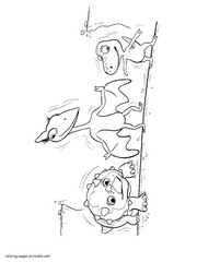 Coloring pages of animation series for children. Dinosaurs