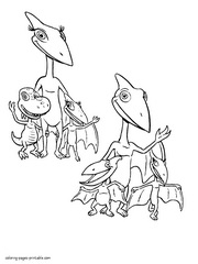 All dinosaur family members coloring page. Kids activities