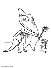 Tiny coloring pages. Dinosaur Train