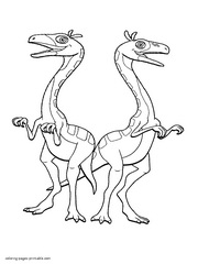 Dinosaur pair coloring page