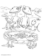 Dinosaur Train printable coloring sheet