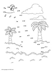 Dot-by-dot dinosaur coloring pages for free
