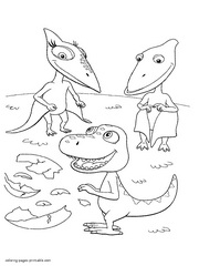 Kids Dinosaur Train coloring page free