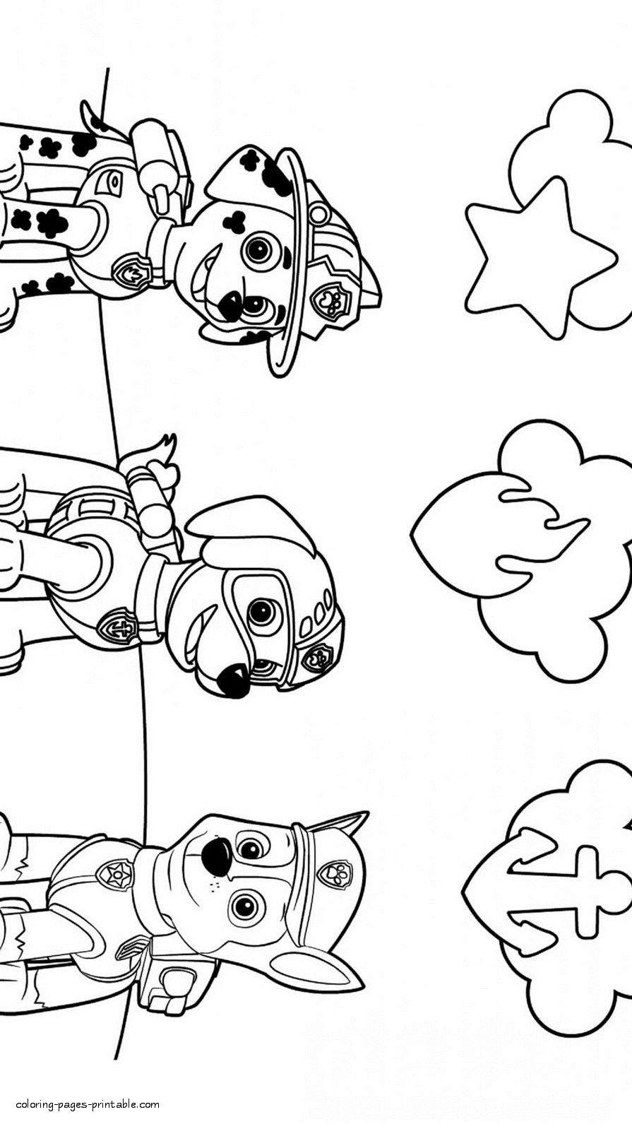 Paw Patrol coloring pages that you can print
