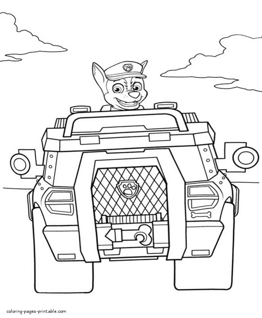 Printable coloring pages for Paw Patrol