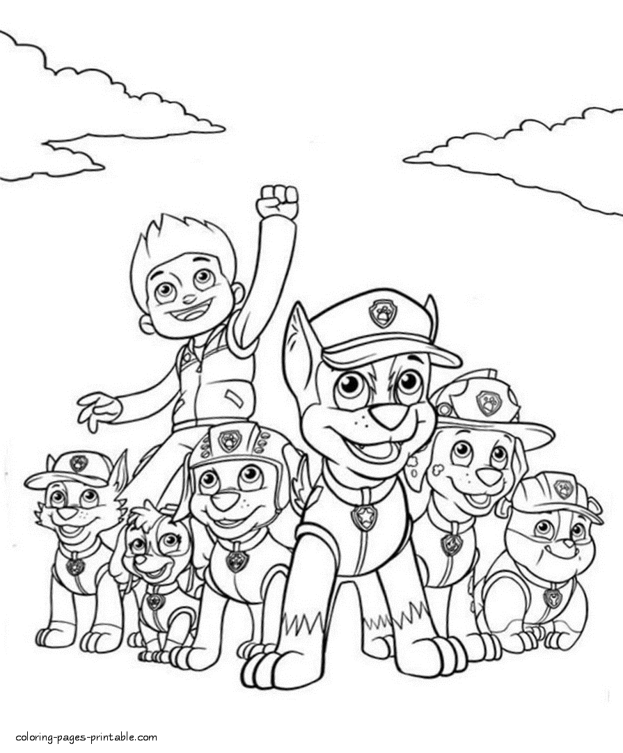 Printable Coloring Pages Of Paw Patrol Characters COLORING PAGES 
