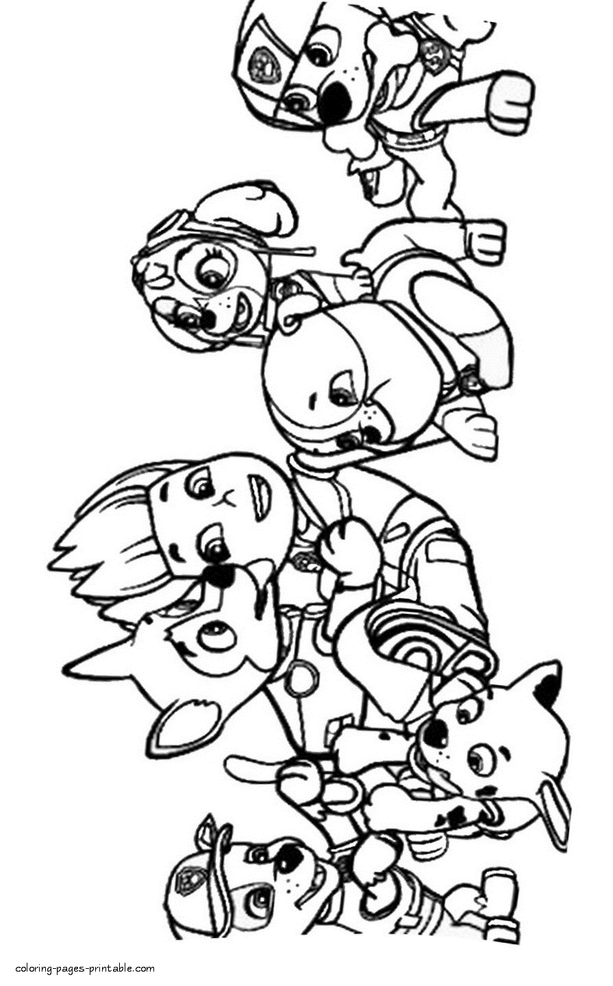 Free Paw Patrol coloring pages printable