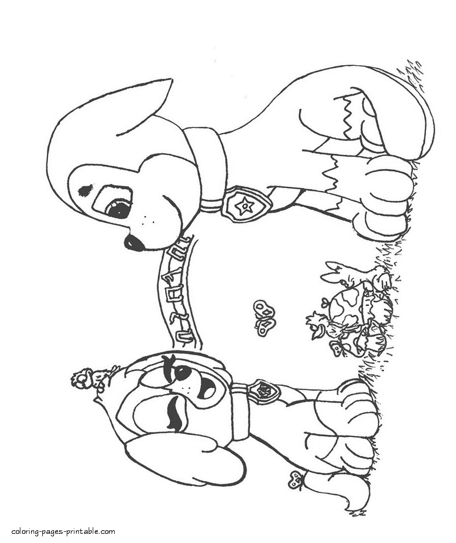 Paw Patrol free printable coloring pages Valentines COLORING PAGES