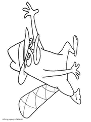 Perry coloring pages. Phineas and Ferb animation