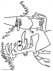 Scientist Dr. Doofenshmirtz - bad cartoon characters coloring pages