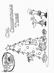 Phineas and Ferb Christmas coloring page to print