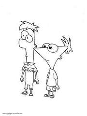 Ferb And Phineas coloring pages printable