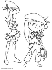 Free Phineas and Ferb coloring page