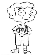 Phineas and Ferb minor characters. Baljeet coloring page