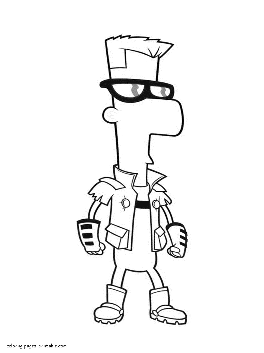 Coloring page Ferb || COLORING-PAGES-PRINTABLE.COM
