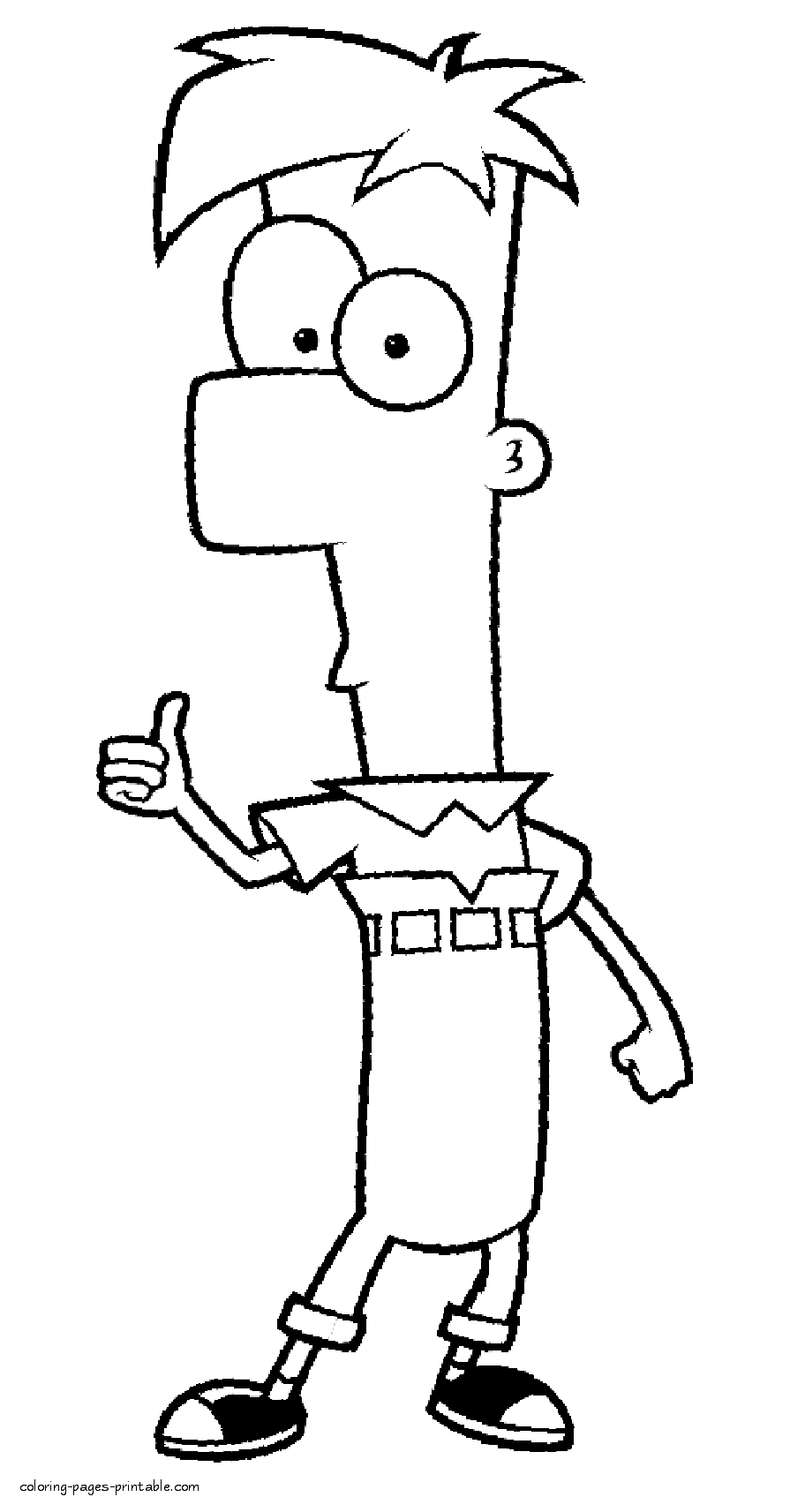 Phineas and Ferb coloring pages || COLORING-PAGES-PRINTABLE.COM