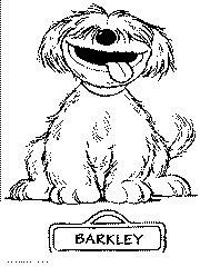 Sesame Street characters coloring pages. Barkley
