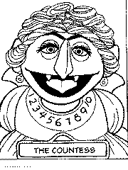 Printable Sesame Street coloring pages. The Countess image