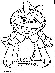 Betty Lou coloring pages of Sesame Street for printing