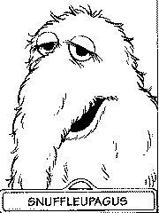Snuffleupagus coloring page Sesame Street to print out