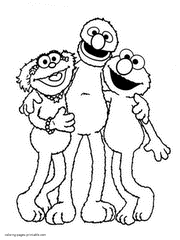 Sesame Street characters coloring pages for free