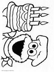 Sesame Street Cookie Monster coloring images