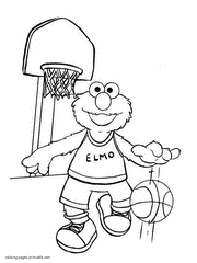 Elmo big size coloring pages