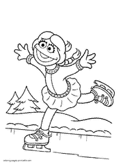 Street Sesame coloring pages to print