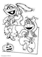 Sesame Street Halloween coloring pages to print