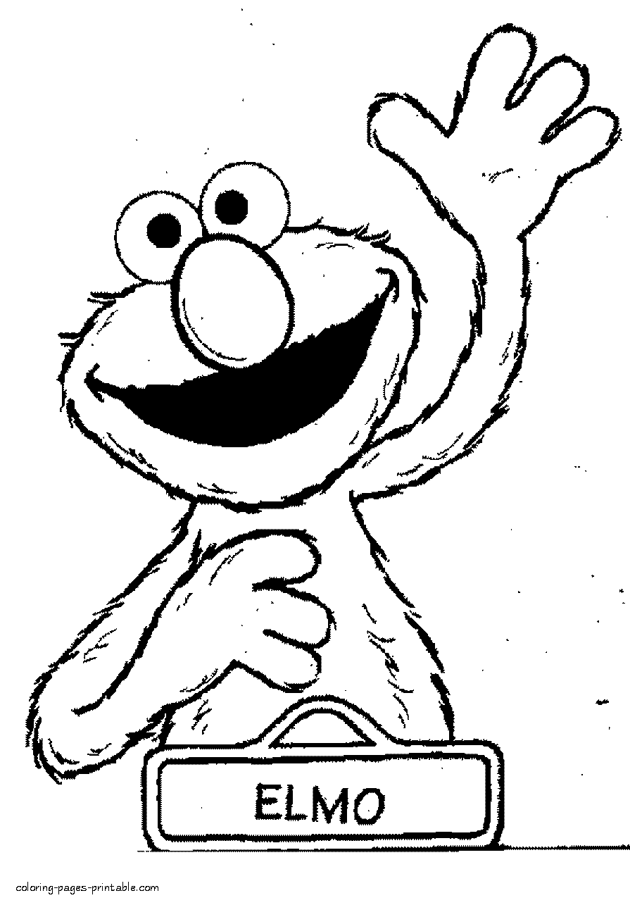Elmo Coloring Pages Sesame Str Coloring Pages Printable Com