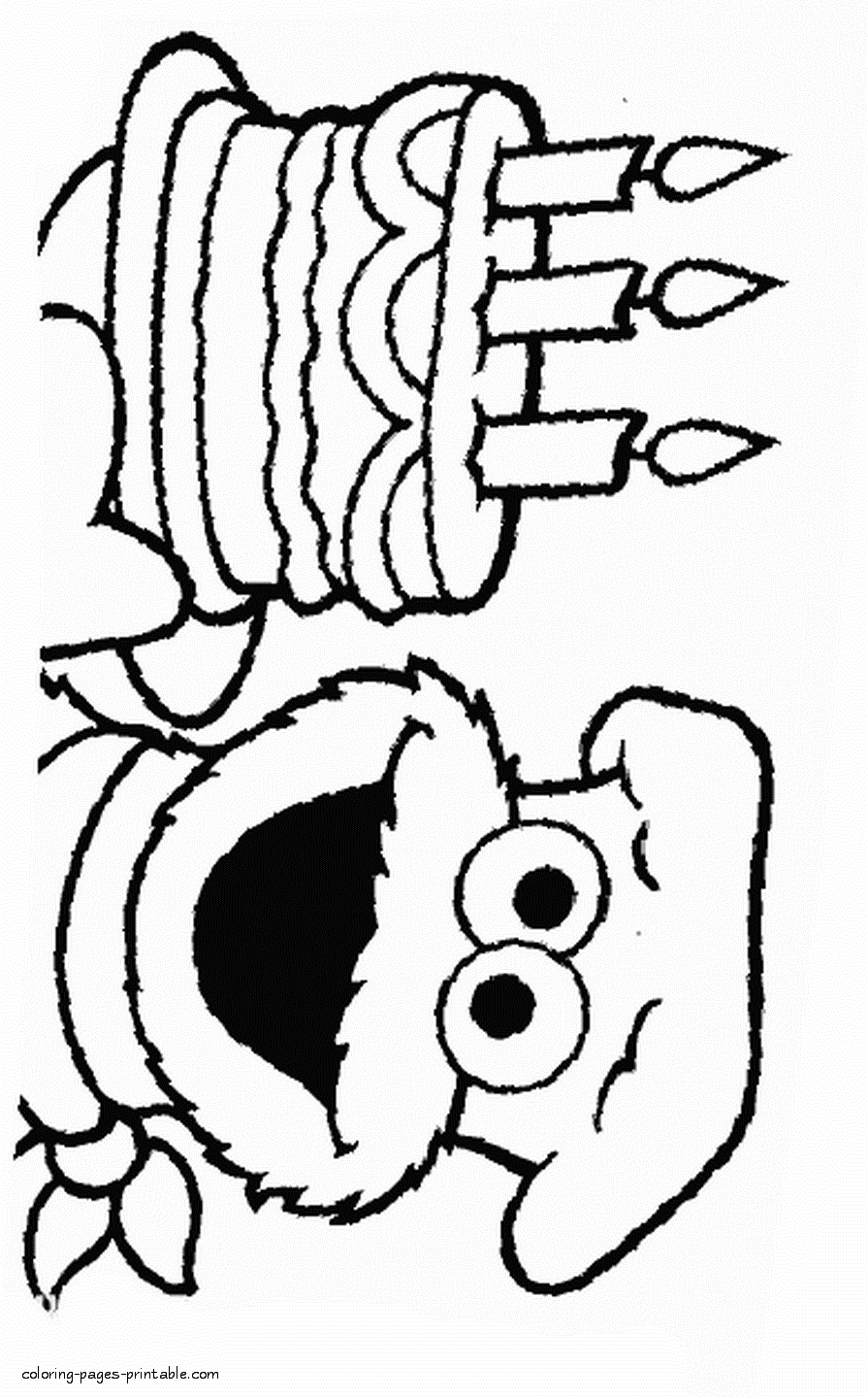 Sesame Street Cookie Monster coloring images