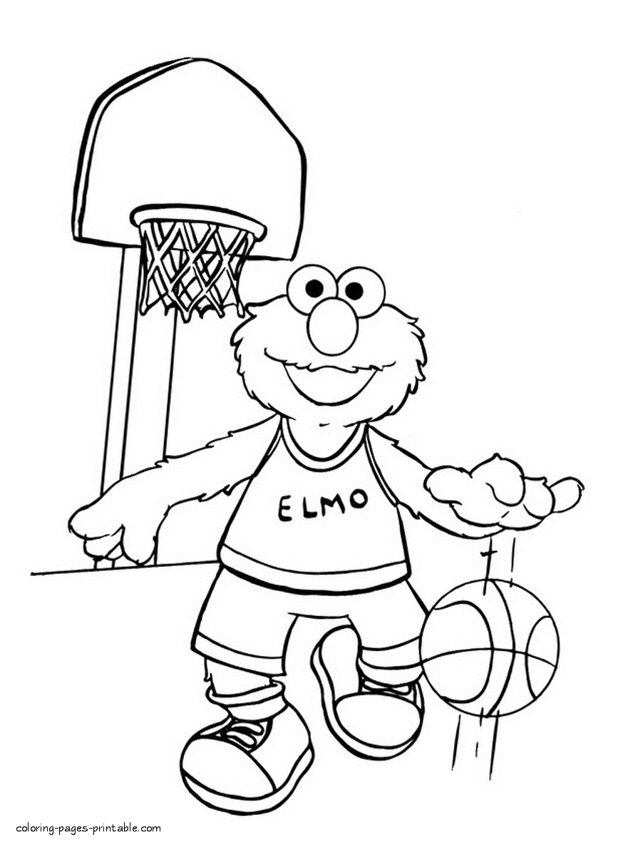 images of elmos face coloring pages