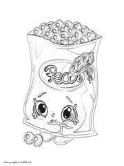 Shopkins colouring pages free