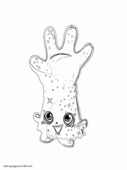 Free colouring pages Rub-a-glove Shopkins to download