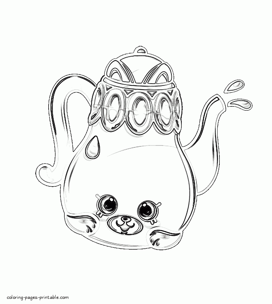 Shopkin coloring pages season 5. Polly Teapot || COLORING-PAGES
