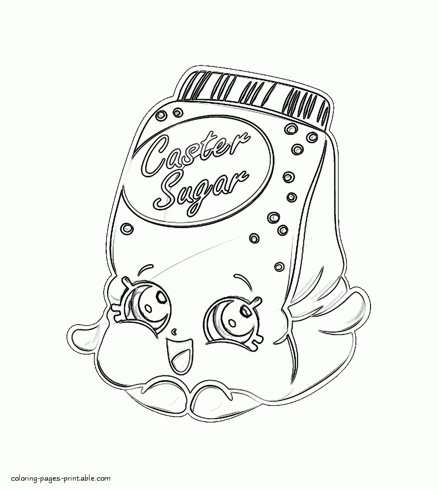 Cassie Caster Sugar Shopkins Colouring Pages Free Printable Coloring Pages Printable Com