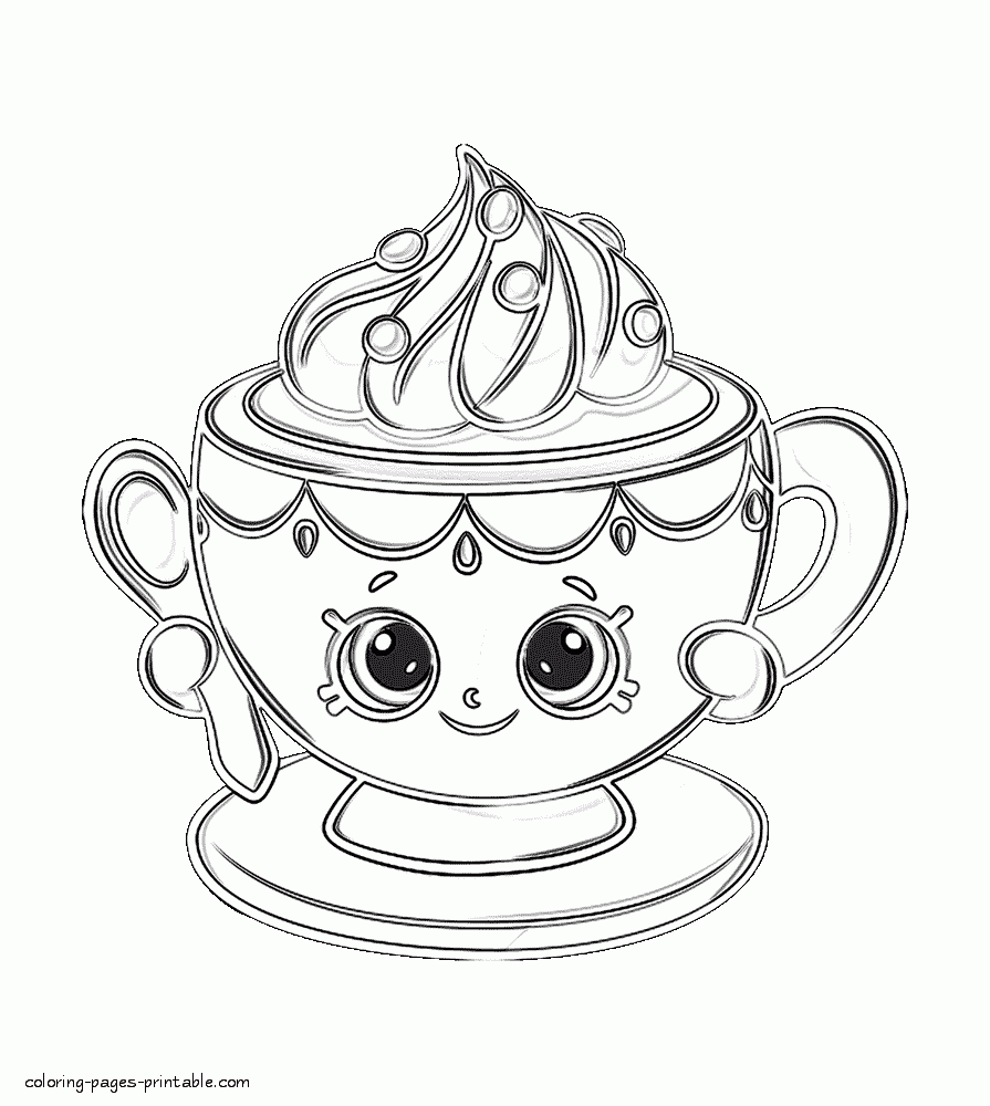 Free Tea Cup Coloring Pages