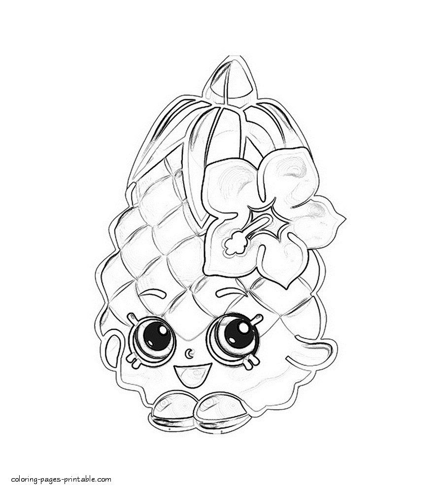 Shopkins coloring book pages. Pineapple crush    COLORING PAGES ...