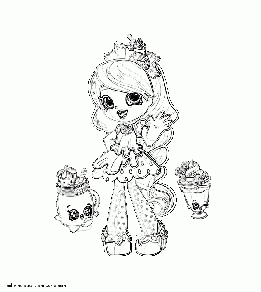 Shopkins season 3 coloring pages Lucy Smoothie