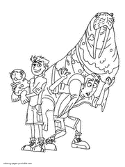 Kratts brothers and the walruses coloring page