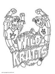 Wild Kratts colouring pages for free printing