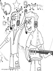 Wild Kratts musical coloring page. Print it free