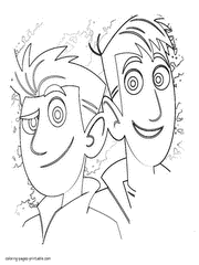 Free printable coloring page brothers Kratts