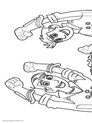 Wild Kratts game characters coloring pages for children